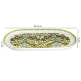 Lemon Tree HJ1006 Ceramic Fine Porcelain 13-Inch Oval Platter –  Elegant Serving Tray for Snacks, Appetizers & Desserts with High-Quality Decal Prints